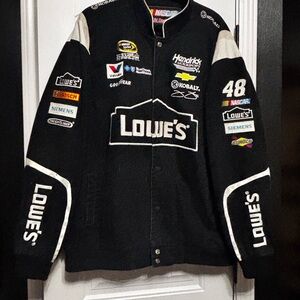 Nascar Black and White Bomber Jacket